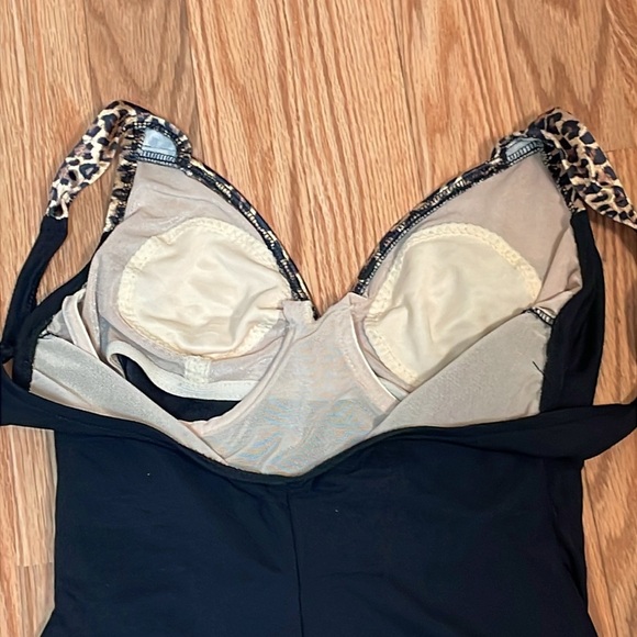 Vintage Cheetah One Piece Swimsuit, underwire, 10 - Picture 5 of 8